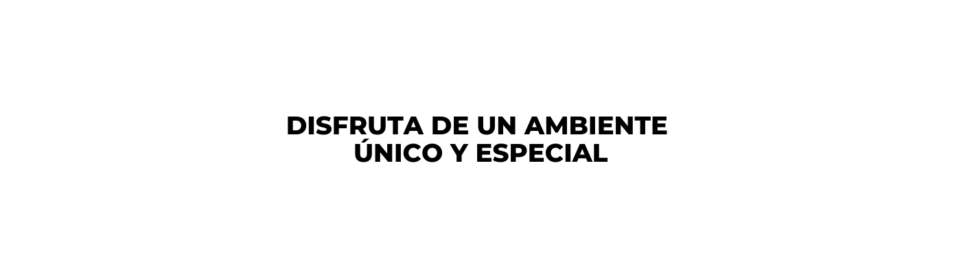 Disfruta de un ambiente único y especial